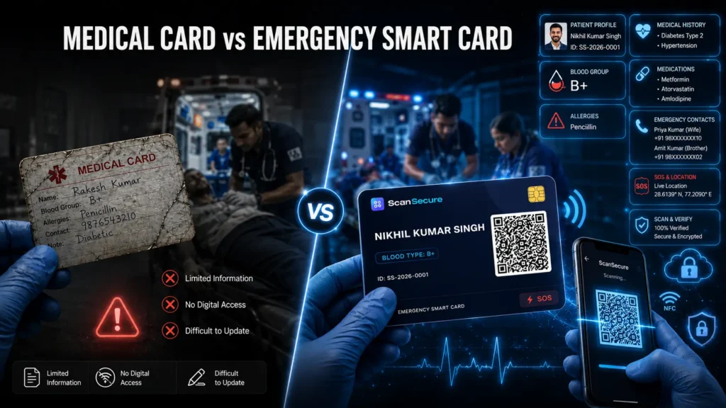 Medical Card v/s Emergency Smart Card