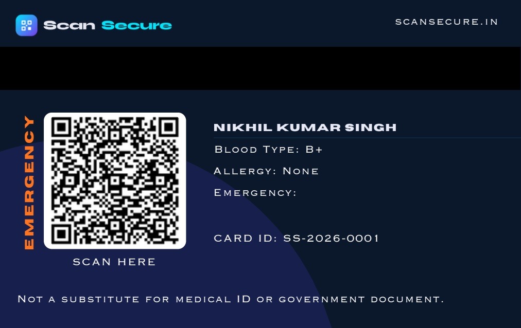 Scansecure Individual Card Back Sample