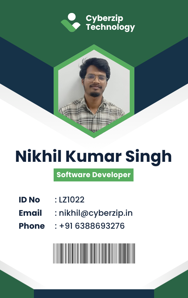 Cyberzip Technology Employee ID Sample Front